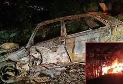 Bursa’da, ciple kafa kafaya çarpışan otomobil alev aldı