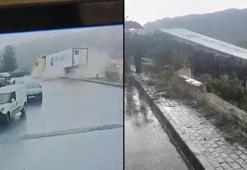 Sarıyer'de seyir halindeki TIR devrildi, çocuk parkında faciadan dönüldü