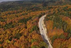 Uludağ’ın sonbahar güzelliği dronla görüntülendi