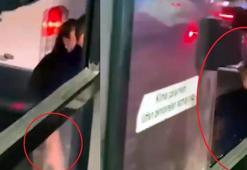 Belediye otobüsü şoförüne sopalı saldırı kamerada