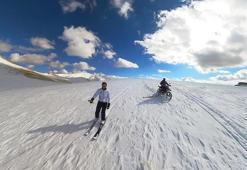 Kar kalınlığının 40 santimetreye ulaştığı Ergan Dağı'nda kayak sezonunu açtılar