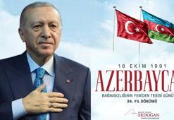 Cumhurbaşkanı Erdoğan, Azerbaycan'ın bağımsızlık gününü kutladı