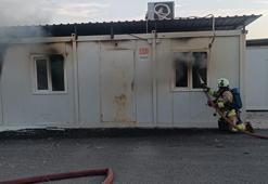 Kahramanmaraş’ta konteyner okulda çıkan yangında 4 sınıf zarar gördü