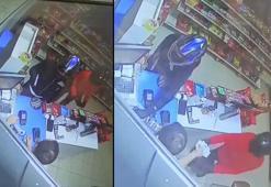 Silahlı şüpheliler akaryakıt istasyonunun marketini soydu
