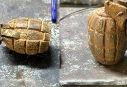 Tarlada bulduğu el bombasını babasının iş yerine götürdü