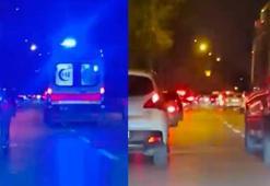 Bursa'da sürücüler, 'fermuar sistemi' ile ambulansa yol verdi