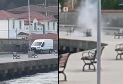 Sarıyer'de şüpheli valiz fünyeyle patlatıldı