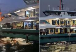 Üsküdar'da yolcu motoru balıkçı teknesine çarptı