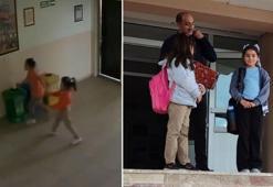 Koridordaki atıkları geri dönüşüm kutusuna koyan öğrenciler ödüllendirildi