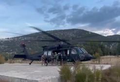 İnceleme için çıktıkları dağda kaybolan 2 mühendis, bulunup askeri helikopterle kurtarıldı
