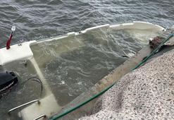 Edremit Körfezi’nde lodos fırtınası nedeniyle bazı küçük balıkçı tekneleri battı