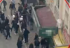 Restoranda başlayan kavga sokağa taştı; olay kamerada