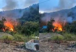 Rize’de dere kenarındaki baraka alev alev yandı