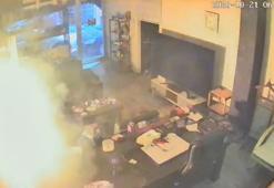 Şarjda bırakılan matkap bataryası dükkanı yaktı; o anlar kamerada