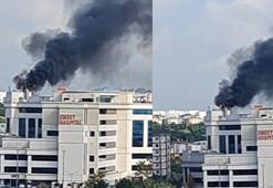 Pendik’te özel hastanenin çatısında çıkan yangın söndürüldü