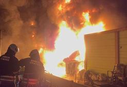 Samsun'da geri dönüşüm fabrikasında yangın