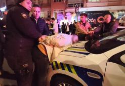 Alkollü sürücü kimlik isteyen şube müdürüne tekme attı