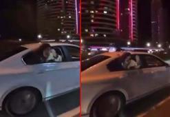Korsan takside şoför ile tartışıp camdan bağırarak yardım istedi