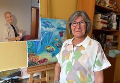 Resim tutkusundan vazgeçmeden gırtlak kanserini yendi