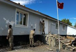 Bingöl'de jandarmadan köy okuluna bakım