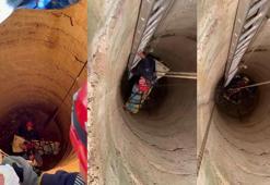 12 metrelik kuyudan itfaiyenin müdahalesiyle kurtarıldı