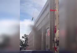 Nişantaşı'nda tadilat halindeki iş merkezinde yangın