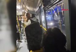 Otobüste, kadınların ‘yer kavgası’ kamerada