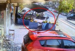 Cipe çarpmamak için manevra yaptığı otomobiliyle pastaneye giren sürücü yaralandı