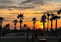 Gün batımı Hatay'da görsel şölene dönüştü