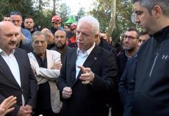 Vali Gül Kartal’da kolonlarındaki çatlaklar nedeniyle tahliye edilen binada inceleme yaptı