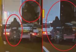 Hareket halindeki TIR’dan koyun hırsızlığı kamerada