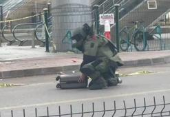 Tren istasyonundaki sahipsiz çanta fünye ile patladıldı