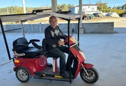 Emekli işçiden güneş enerjili bisiklet, el yapımı kompresör