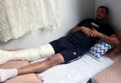 Markete giren otomobilin altında kalmaktan son anda kurtulan yaya: Verilmiş sadakamız varmış