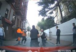 Fatih'te motosikletlilerin sopalı kavgası kamerada