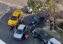 Ataşehir'de trafikte yol kavgası kamerada