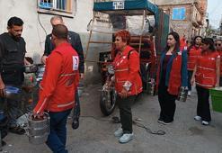 Kızılay çalışanının tabanca ile vurulduğu bölgede yemek dağıtımı yapıldı