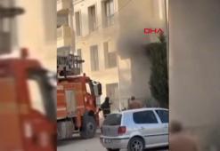 Nusaybin’de apartman girişindeki elektrik panosunda yangın