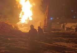 Hatay’da alt yapı çalışmasında hasar gören doğalgaz borusu alev aldı: 2 yaralı