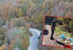 Amanos Dağları'ndaki sonbahar renkleri şölenine çöp yığını gölgesi