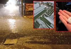 Antalya'da sağanak, yerini fırtına ve doluya bıraktı