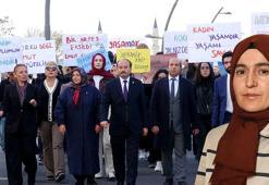 Erzurum'da akademisyen ve öğrenciler, öldürülen Nermin Tirit için yürüdü