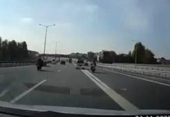 Sultangazi’de sapağa son anda giren hafif ticari araç kazaya neden oldu