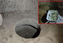 Keşfettikleri yer altı şehrinde kaçak kazı yapan 2 şüpheliye suçüstü