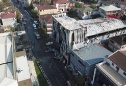 Kocaeli'de kozmetik fabrikasında yangın; havadan görüntüler