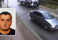 Belediye işçisinin çöp kamyonunun altında kalıp öldüğü kaza kamerada