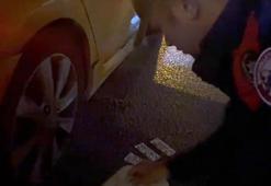 Polisten kaçan sürücünün taksisinde uyuşturucu ele geçirildi