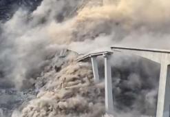 Çin'de köprü kısmen çöktü