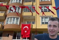 Niğdeli şehidin babaevine Türk bayrakları asıldı