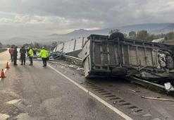 Tokat’ta minibüs, kamyonete çarptı: 1 yaralı